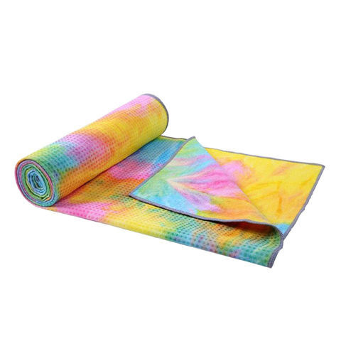 Kaufen Sie China Großhandels-Hochwertiges öko-mikro Faser Recycelte  Krawatten Färbemittel Kunden Spezifisch Bedrucktes Anti-slip-silikon-yoga-handtuch  und Rutsch Festes Yoga-handtuch Großhandelsanbietern zu einem Preis von  3.68 USD