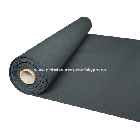 SBR Neoprene Fabric Black Rubber Sheet Wetsuit Material Waterproof Fabric  Black