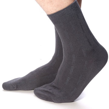 Buy Wholesale China 2020 Bamboo Fiber Men Solid Color Dress Socks,thick ...