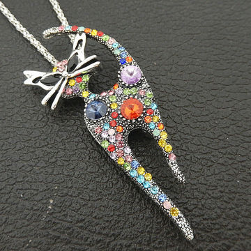 Betsey Johnson shiny crystal A Lovely Cat pendant Necklace#113L Betsey Johnson shiny crystal A Lovely Cat pendant Necklace#113L