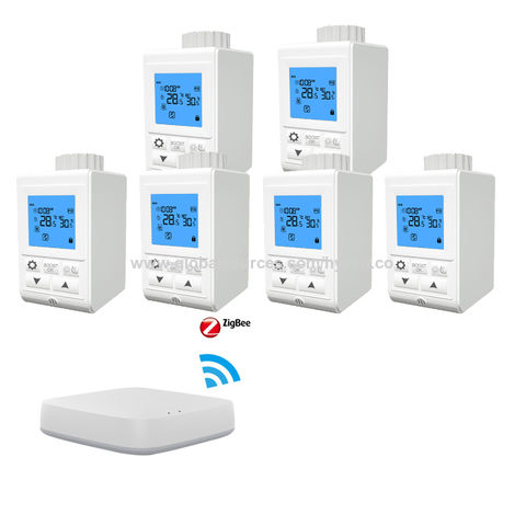 Kit de Vannes Thermostatiques de Radiateur Intelligentes TRV avec Contrôle par Application WiFi et Multi-Zones