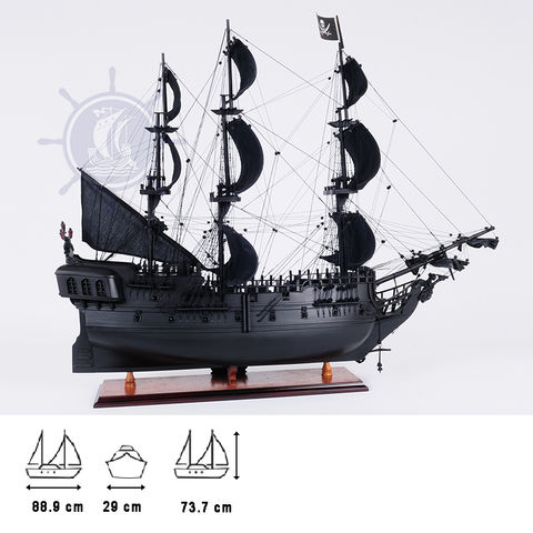 WOODEN SAIL SHIP 9 IN boat WOOD ships decor wind sails pirate decoration boats 