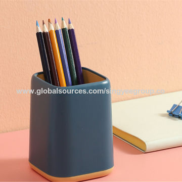 حامل أقلام عصري وإبداعي بخياطة بلونين، منظم مكتب متعدد الوظائف للمكياج والمكتب for sale at factory direct price