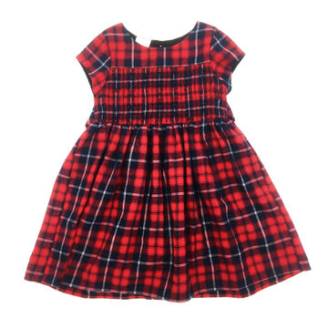 red plaid dress for little girl