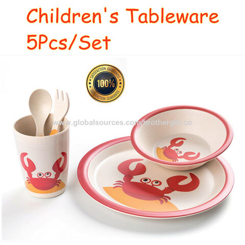 La comida para bebé Conjunto de vajilla Vajilla de platos para niños de  dibujos animados - China La cena y se establece precio