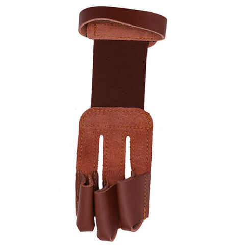 Archery Shooting Gloves Leather Three Finger Recurve Bow Protective Archery 