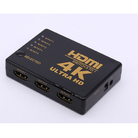 Fosmon [3-Port 4K HDMI Switch] 3x1 Switcher Support Ultra HD, HDCP, 4K HDMI  Splitter Hub 