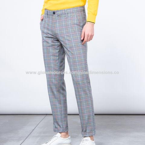 Compre Pantalones De Tela Escocesa Casuales De La Moda De Los Hombres y  Pantalones De Tela Escocesa Casuales De La Moda de China por 17.57 USD