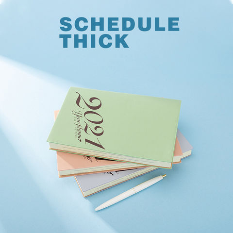 Planificador mensual manual de subeficiencia de cuenta manual A5 de calendario 2021 con logotipo personalizado