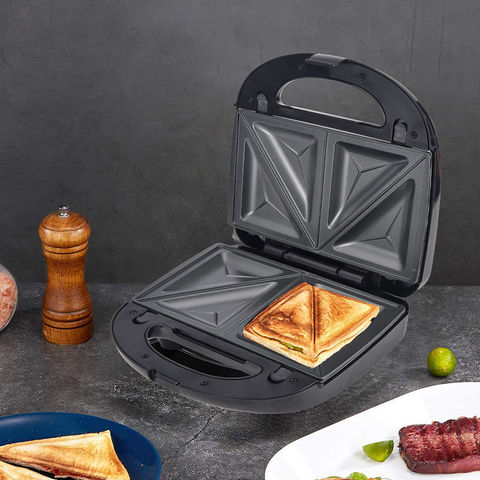 Hamilton Beach Electric Sealed Sandwich Maker Grill with Nonstick Plates,  Makes Stuffed French Toast, Omelets, Compact & Easy to Store, Black (25430)