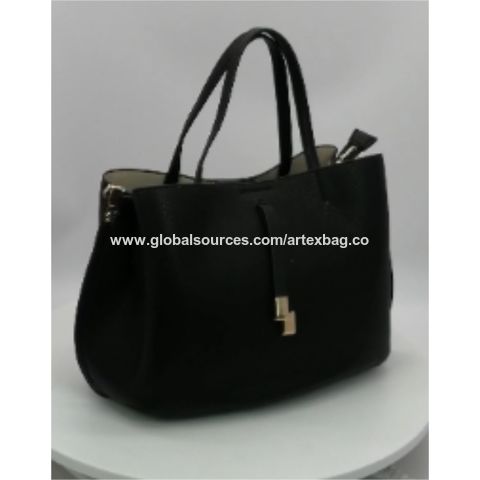 womens black tote bolsa with zip