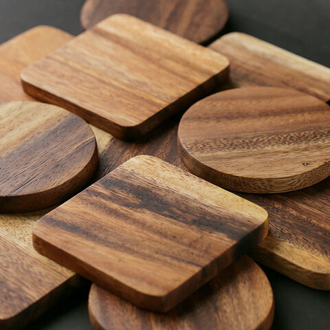 Top Ranking Wooden Coasters For Drinks - Natural Mango Wood Drink