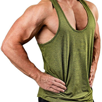 Men Muscle Tank Tops Vest Racerback Sport Bodybuilding Shirt 