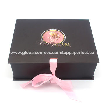 Luxury Custom Logo Printed Hair Extension Packaging Box Wholesale