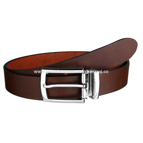 Synthetic Leather Or Rexine Material Buckle Brown Belt For Men For ...