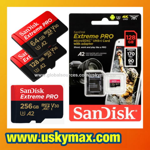 SanDisk Extreme microSDXC UHS-I U3 64 Go + Adaptateur SD