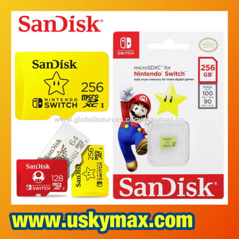 Wholesale Hong Kong SAR Offer For Sandisk Nintendo Switch Microsd Card 64gb 128gb 256gb 512gb Nintendo Micro Card & Switch Microsd USD 5 | Global Sources