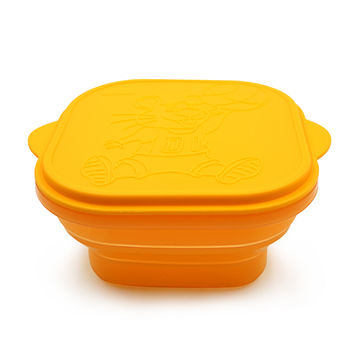 Silicone Lunch Boxes, Foldable Food-grade Microwave Silicone Lunch