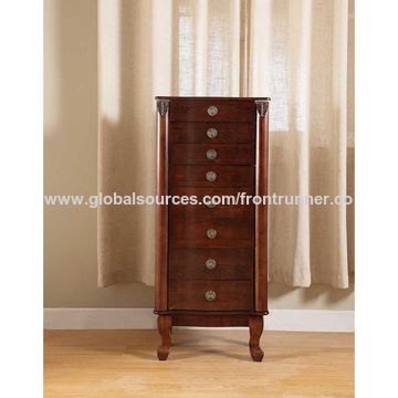 Oem Odm Dark Walnut Finish 7 Drawer Jewelry Armoire Cabinet Bsci Factory In Shenzhen China Wooden Chest Armoires On Globalsources Com Jewelry Chest Wooden Armoires, Dark Wood Jewelry Armoire