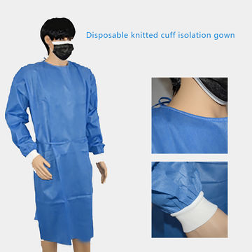 Long Sleeved with Elastic Cuffs Protection Gown WCS 1/2/3/5/10/25/50 Pcs Disposable Isolation Gown Home Outdoor Protective Isolation Clothing for Outdoor Cycling Anti-Fog Anti-Particle 