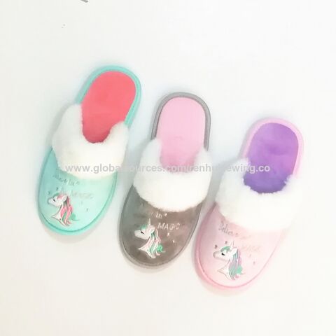 plush slide slippers