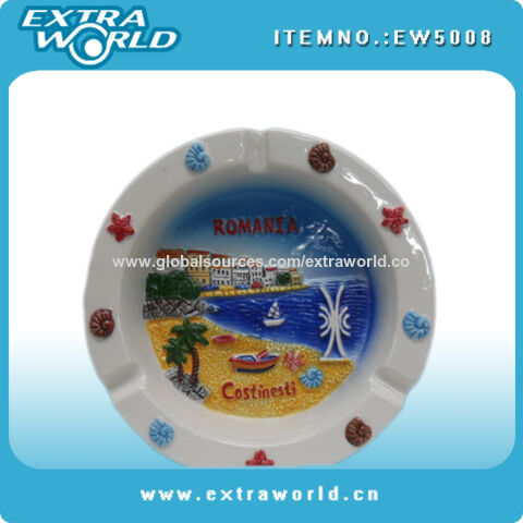 Ceramic Ashtrays With 3d Hand Painting Technical For Romania