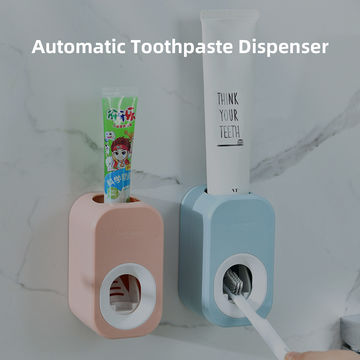Wall Mount Squeezing Toothpaste Dispenser Bathroom Hands Free Squeezer Tool 