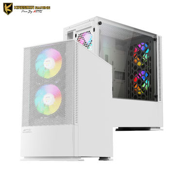 White Argb Gaming Pc Case With Tempering Glass And 3 1mm Fans Mid Tower Pc Case Gaming Computer Case Argb Fan Pc Case Buy Taiwan Mid Tower Argb Gaming Pc Case