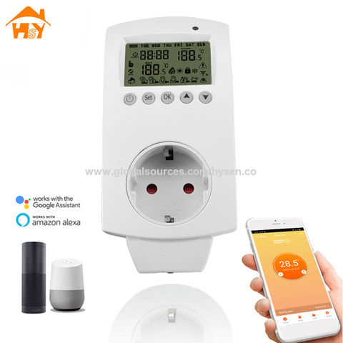 Programmable plug Thermostat Temperature Controller Underfloor Heating Socket 