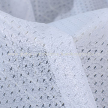 Sport Mesh White Polyester Mesh Netting 58 Wide Fabric by the