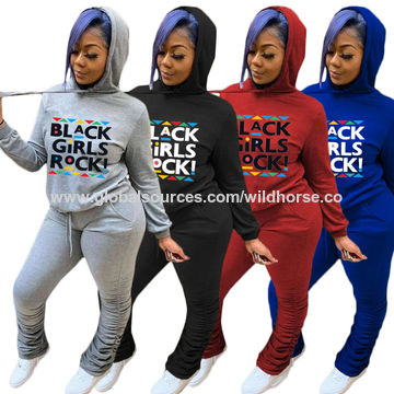 Black Girls Rock Tracksuits Women's 2 Piece Outfit Casual Short