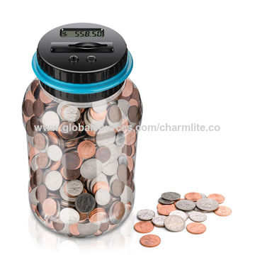 Bank koin Digital Bank penghitung Digital untuk anak dewasa anak laki-laki perempuan didukung oleh baterai 2AAA for sale at factory direct price