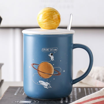 Astronauta hecha a mano taza grande para hombres con tapa para café y –  acacuss