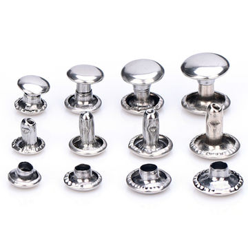 Double Cap Rivets - Nickel Plated - 5/16 Inch - 100 Pack