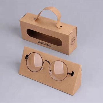 Handmade Myopic Glasses Sunglasses Box Foldable Eyeglasses Box Kraft Paper Color 