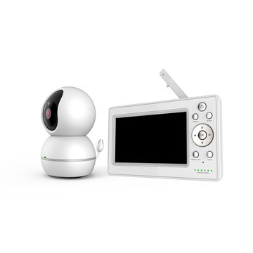 5''HD Baby Monitor with 2 Cameras Pan-Tilt 4X Zoom Babyphone 2-way