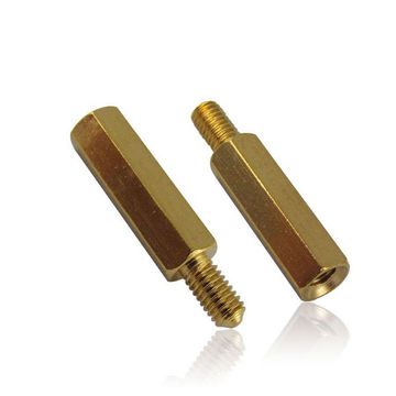 50pcs M2 22+3mm Male Thread Brass Round Standoff Spacer Screw PCB Pillar SCRW-192918