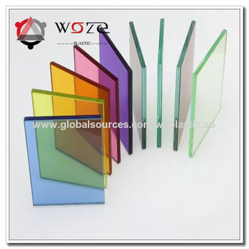 Le plexiglass acrylique 1.8-3mm de feuille de couleur de lucite a coloré  les feuilles en plastique transparentes