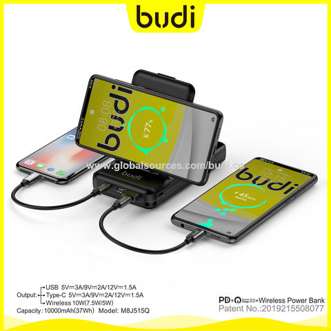 Buy Wholesale China Budi Multi-functional 10000mah Pd Qc 18w Power Bank ...