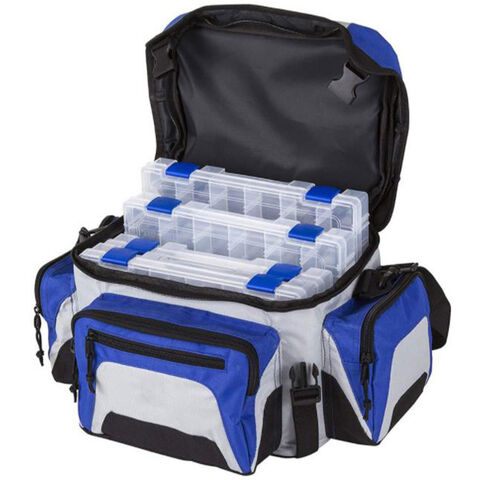Fishing Tackle Backpack With 4 Trays Large Waterproof Tackle Bag