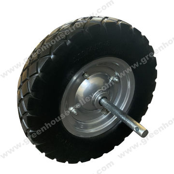 Brouette 4.80/4.00-8 pneu solide Roue en caoutchouc mousse de PU - Chine  Pneu à plat de PU libre, de plastique de la jante de roue de PU