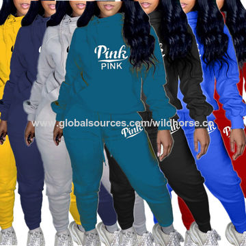 pink jogging suits plus size