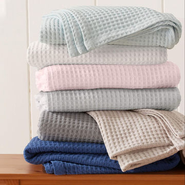 100% Cotton Waffle Weave Thermal Receiving Baby Blanket by American Baby Co 