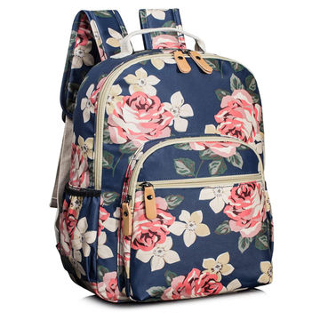 Girl Flower Printed Primary Junior High University School Bag Bookbag  Backpack - China Backpack and Girl Backpack price