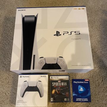 Playstation 5 Console Disc Edition Ps5 Bundle Free 2 Day Ship