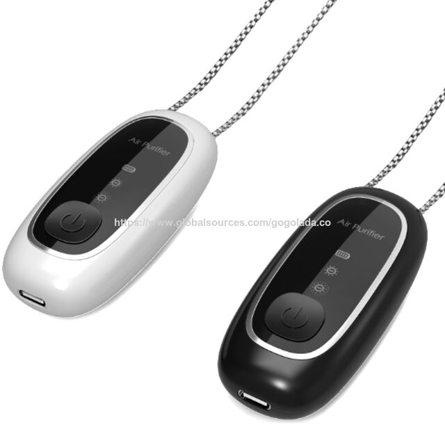 جهاز تنقية الهواء صغير/حجم مناسب للسفر قابل للارتداء وشحن USB، يزيل رائحة الدخان/الروائح/الغبار/حبوب اللقاح، الأشعة فوق البنفسجية for sale at factory direct price