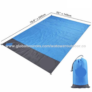 WATOWER 200x140cm Waterproof Nylon Beach mat for Outdoor camping Picnic ...