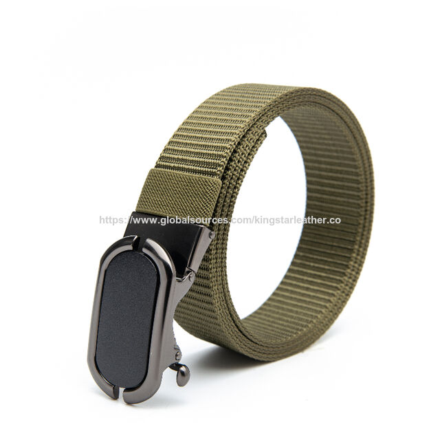 Ceinture Militaire Tactique avec Boucle Automatique, Sangle en Nylon, Ceinture de Sport Extérieur, Ceinture Tissée pour Uniforme Homme for sale at factory direct price