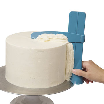 Cake Scraper Smoother Adjustable Fondant Cake Edge Smoothing Tool Cake Icing Polisher Smoother Plastic Butter Cream Decorating Tool 