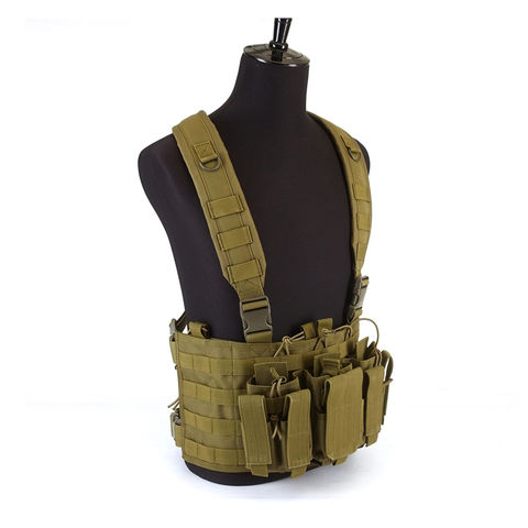 Army Military Assault Rig Ammo Pouch Combat New 9 Pocket Black Tactical Vest 